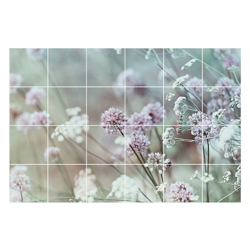 Samolepka na dlaždice Květinový motiv v pozadí