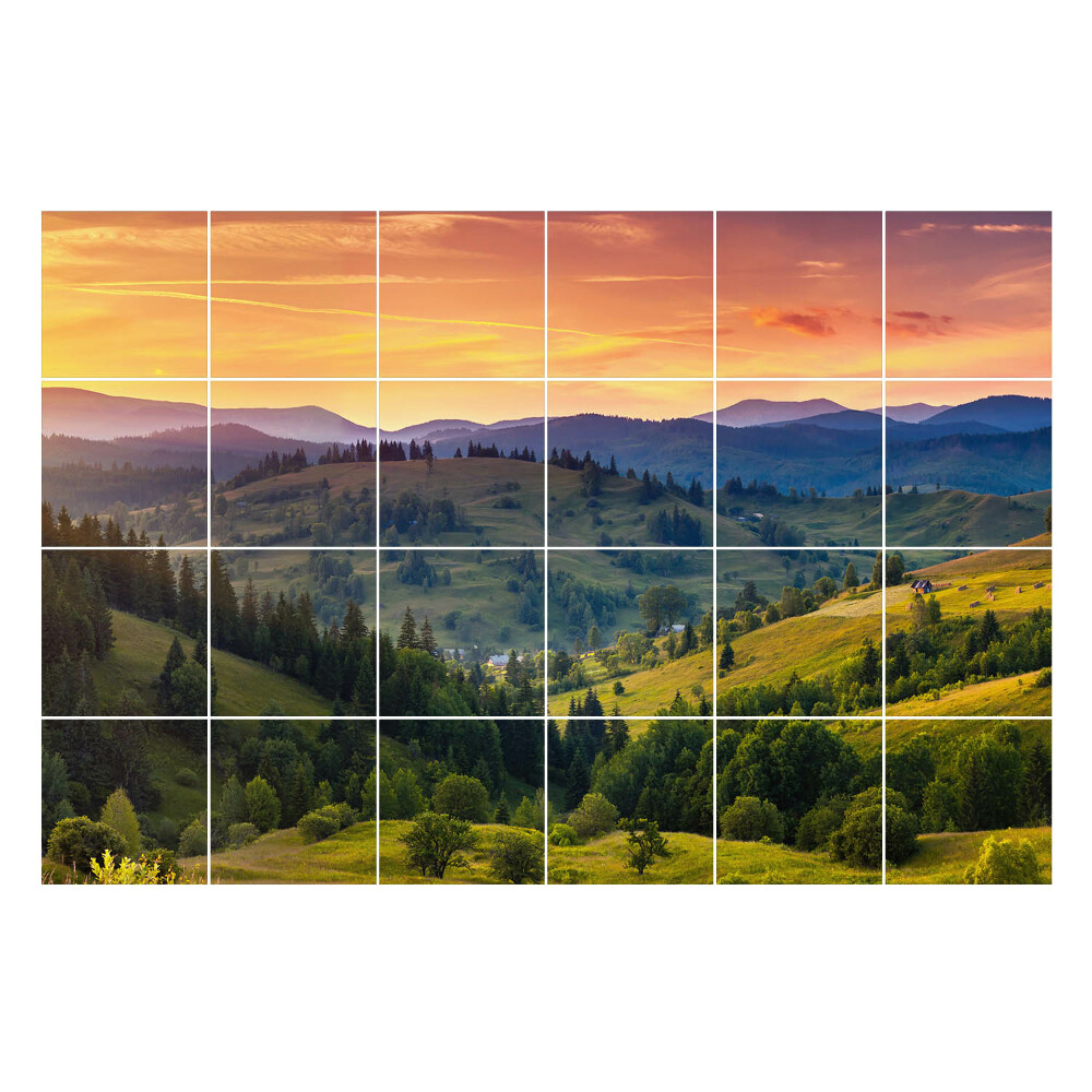 Nálepka na dlaždice Malebná horská krajina