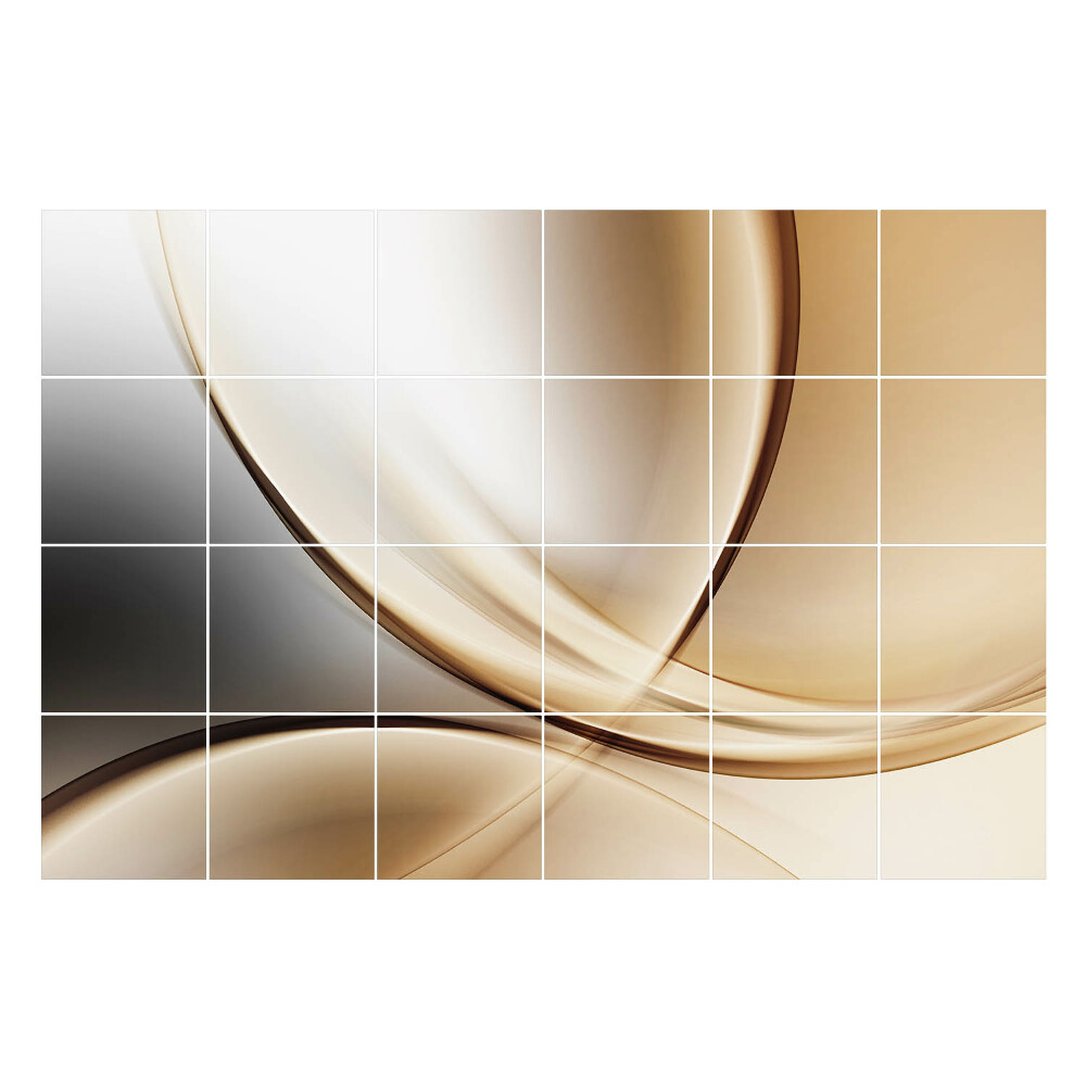 Samolepka na dlaždice Abstraktní vlny a křivky