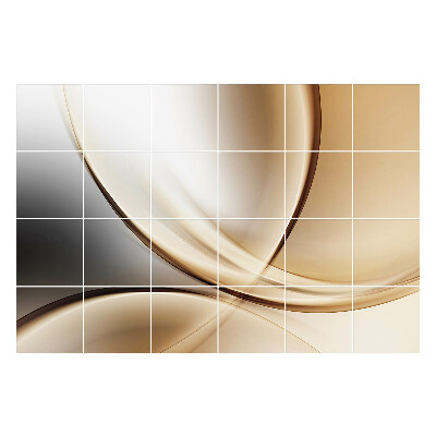 Samolepka na dlaždice Abstraktní vlny a křivky