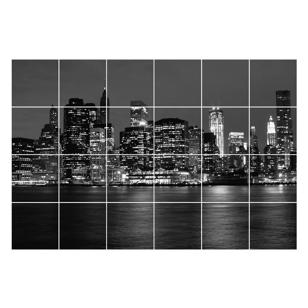 Nálepka na dlaždice Panorama nočního města