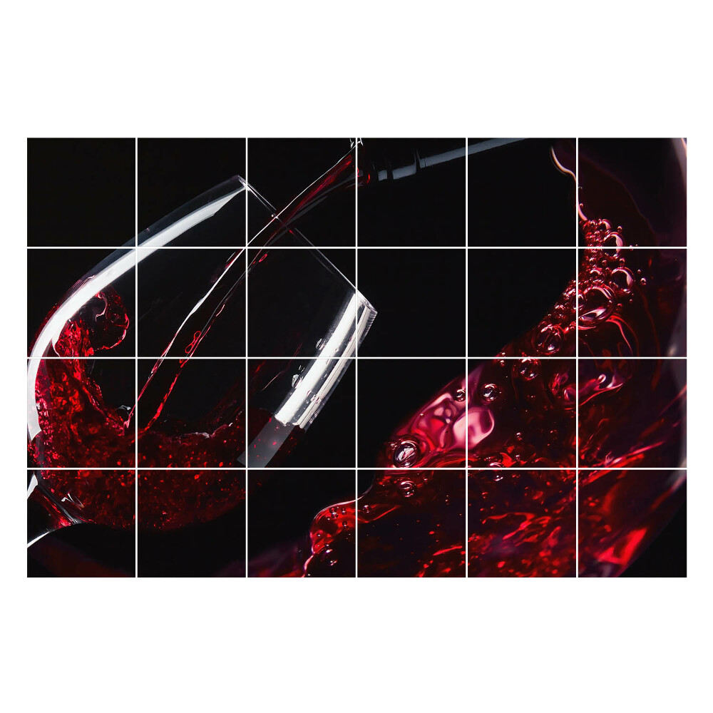 Samolepka na dlaždice Víno ve sklenici