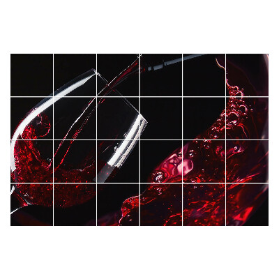 Samolepka na dlaždice Víno ve sklenici