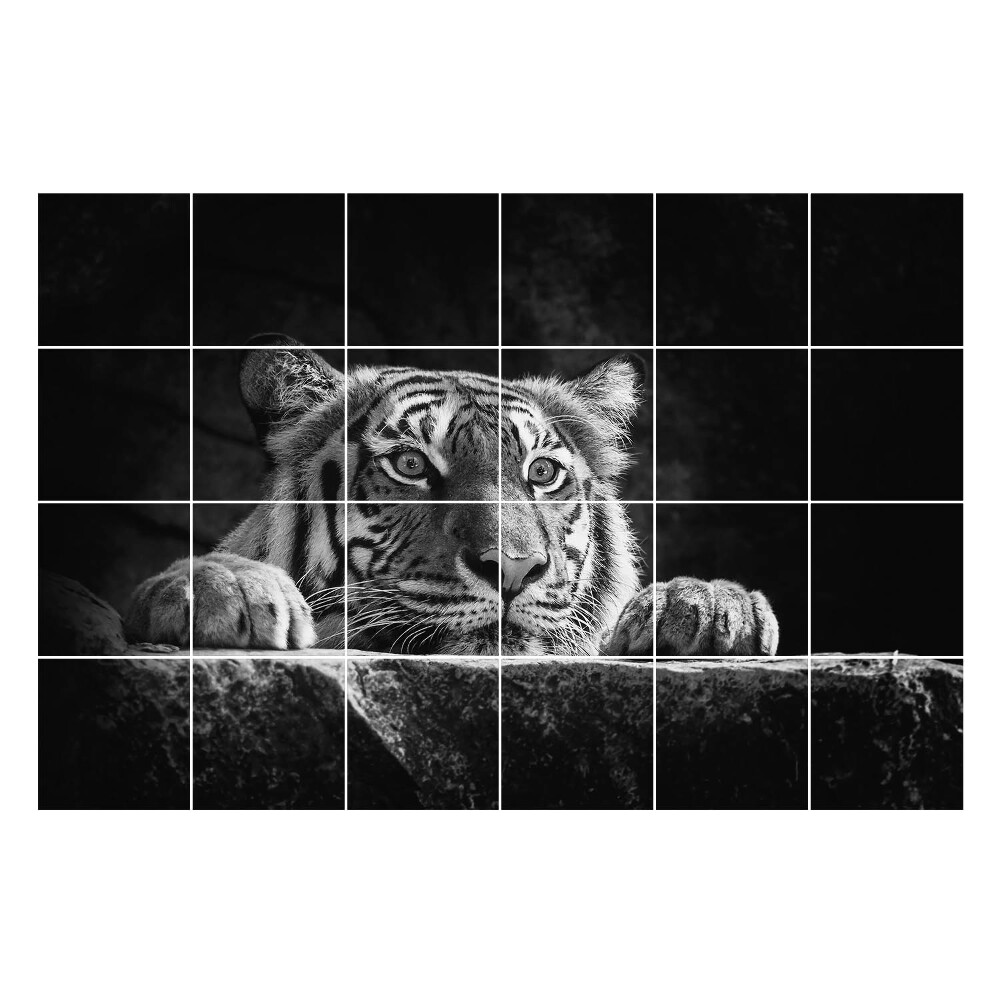 Samolepka na dlaždice Detail tygra