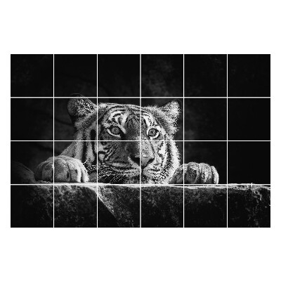 Samolepka na dlaždice Detail tygra