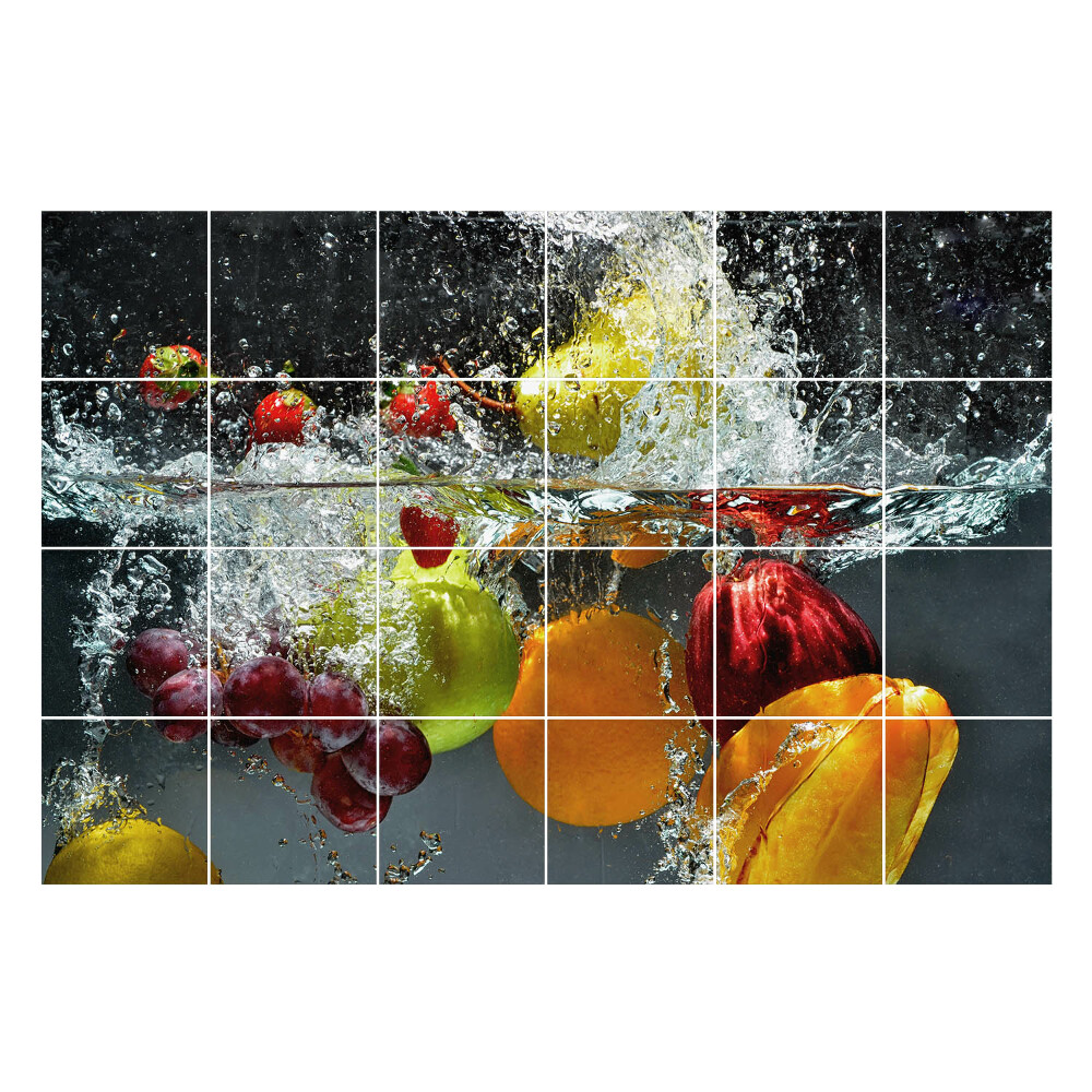 Samolepka na dlaždice Výbuch ovoce ve vodě