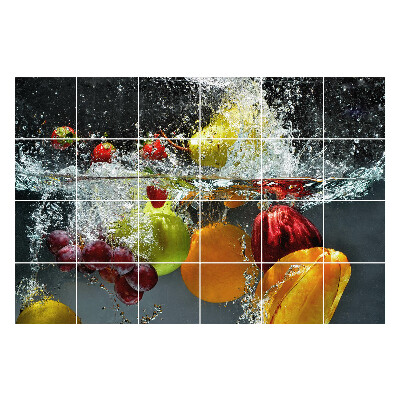 Samolepka na dlaždice Výbuch ovoce ve vodě