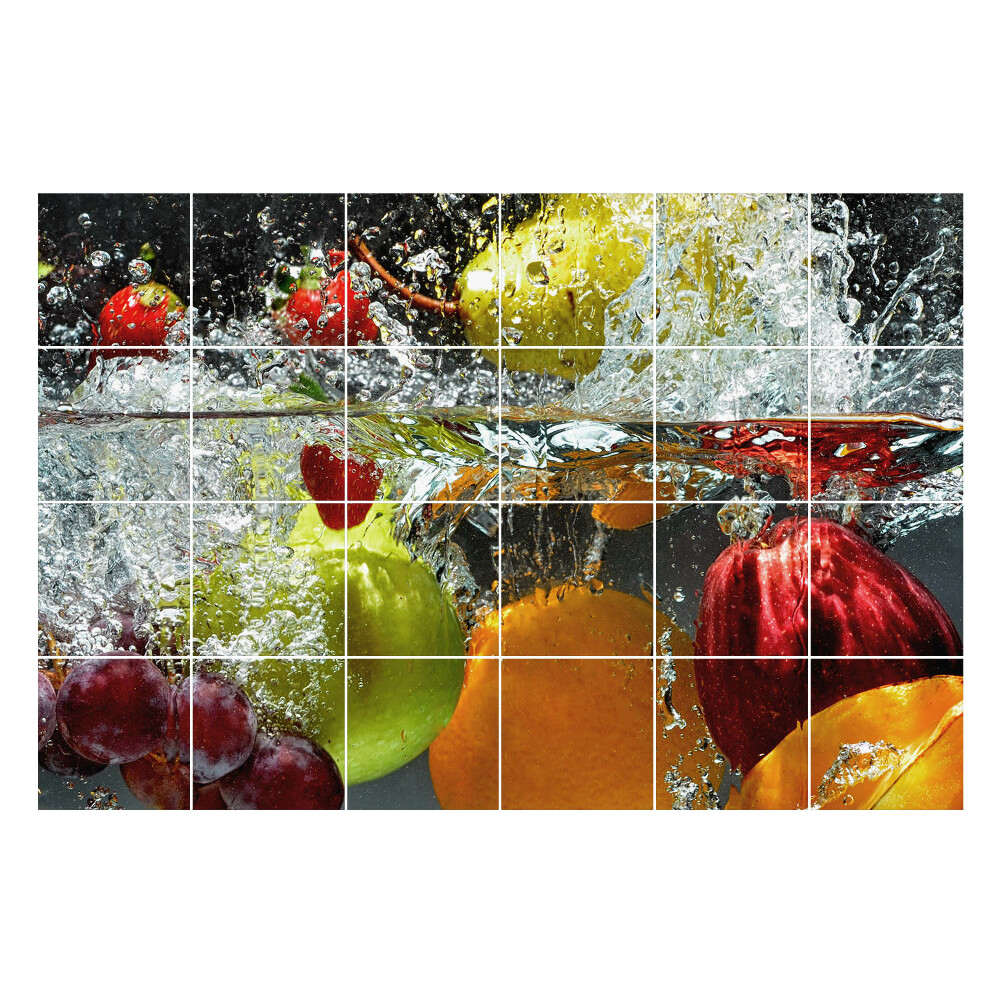 Samolepka na dlaždice Výbuch ovoce ve vodě