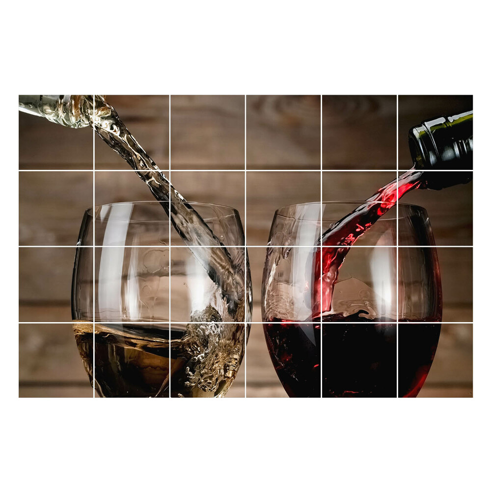 Nálepka na dlaždice Nalévání nápojů do sklenic