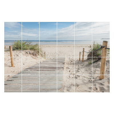 Nálepka na dlaždice Cesta k pláži