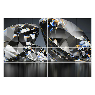 Nálepka na dlaždice Lepkavé diamanty