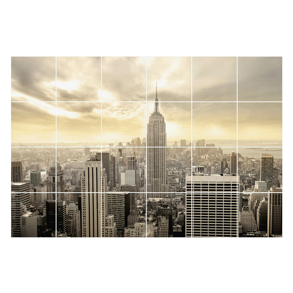 Samolepka na dlaždice Moderní panorama města