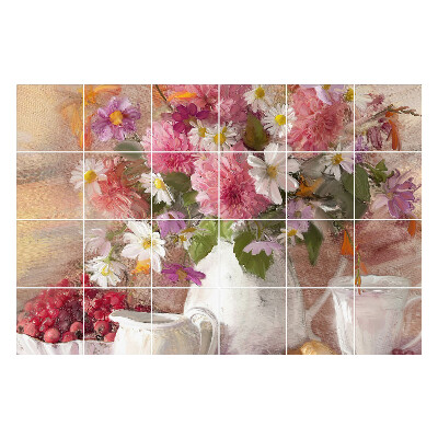 Nálepka na dlaždice Kytice květin ve váze