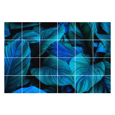 Nálepka na dlaždice Listy v intenzivních barvách