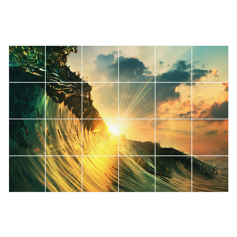 Nálepka na dlaždice Vlna ve slunečním světle