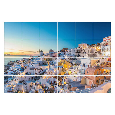 Nálepka na dlaždice Malebná architektura ostrova