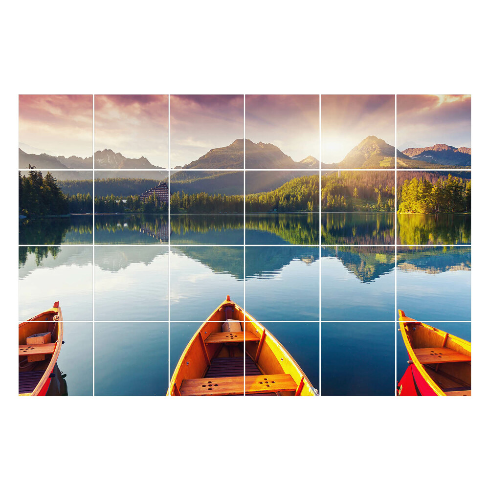 Nálepka na dlaždice Klidná horská krajina