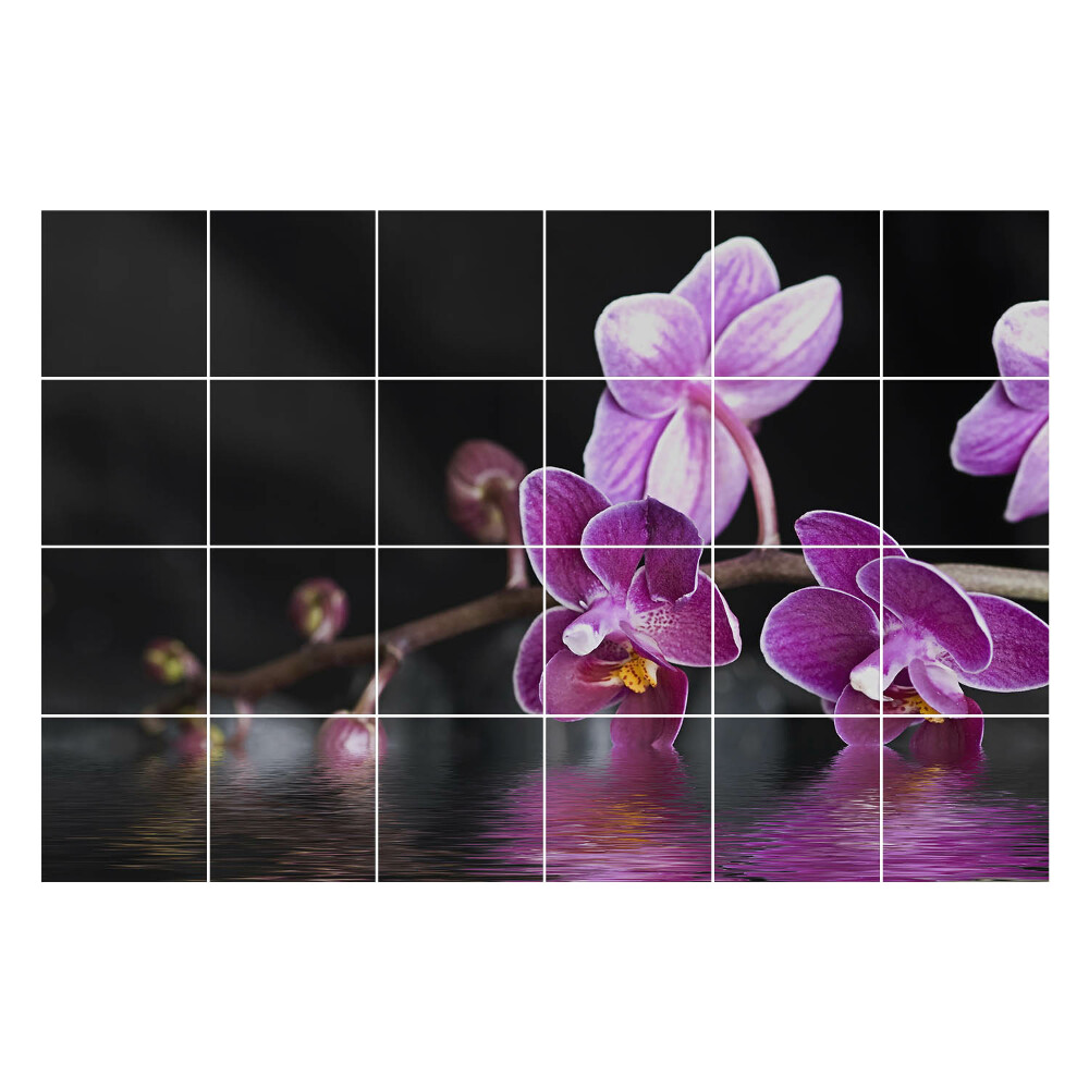 Samolepka na dlaždice Květiny proti vodě