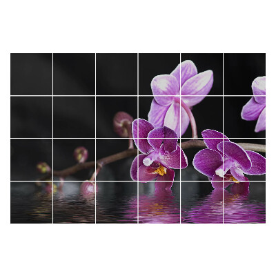 Samolepka na dlaždice Květiny proti vodě