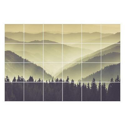 Nálepka na dlaždice Mystické horské krajiny