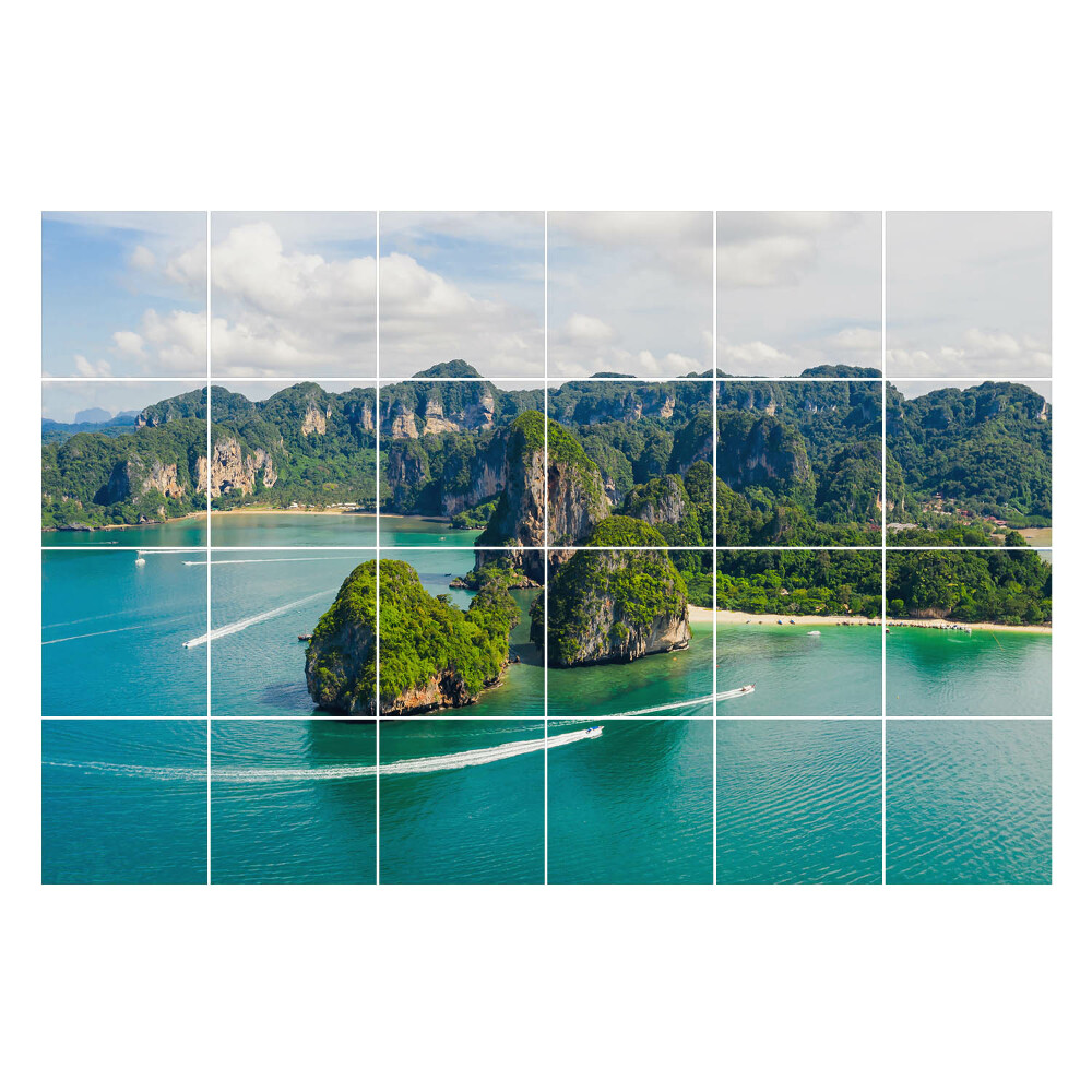 Samolepka na dlaždice Malebné ostrovy a moře