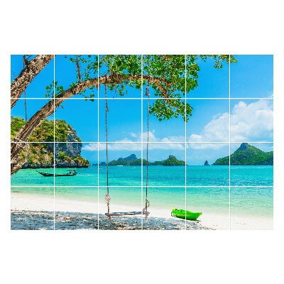 Samolepka na dlaždice Houpačka u moře