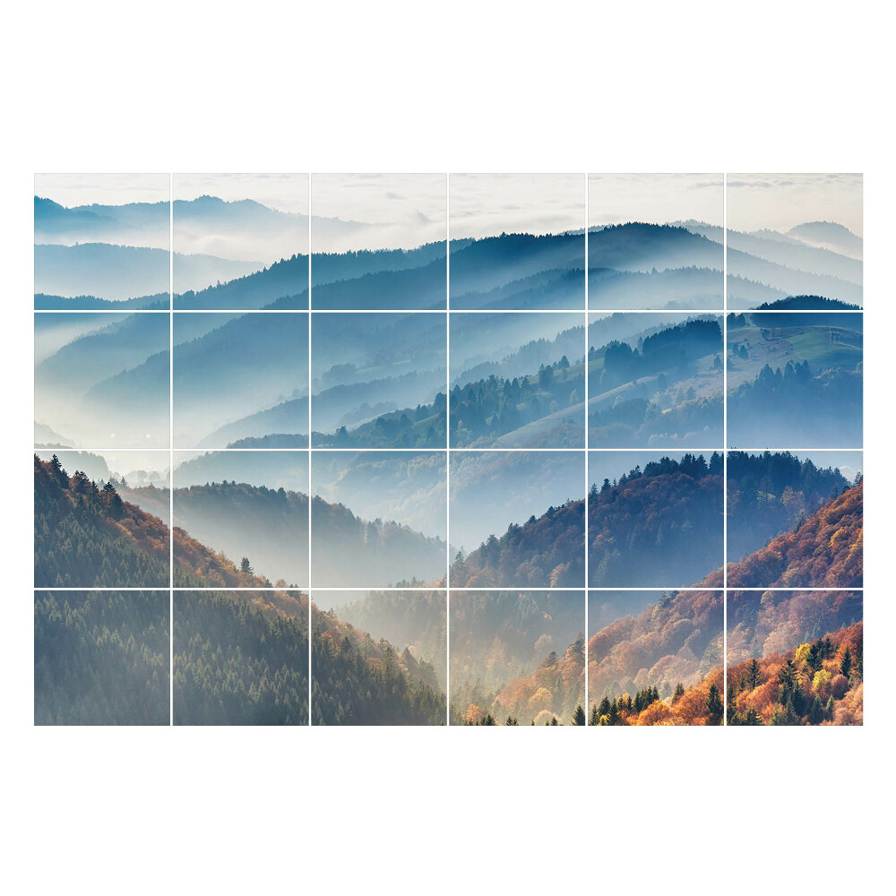 Nálepka na dlaždice Mlžná horská krajina