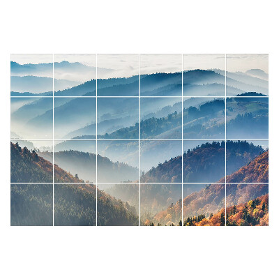 Nálepka na dlaždice Mlžná horská krajina