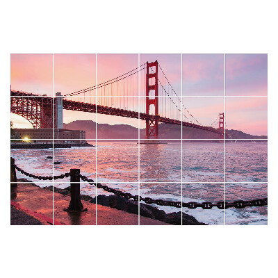 Samolepka na dlaždice Most v západní krajině