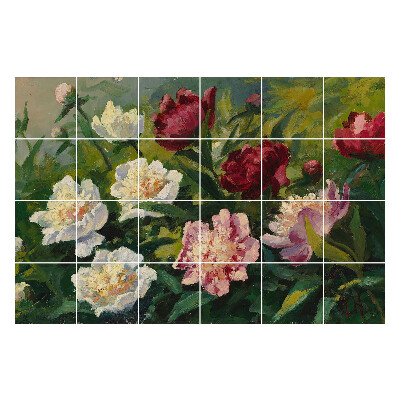 Nálepka na dlaždice Kytice květin v zahradě