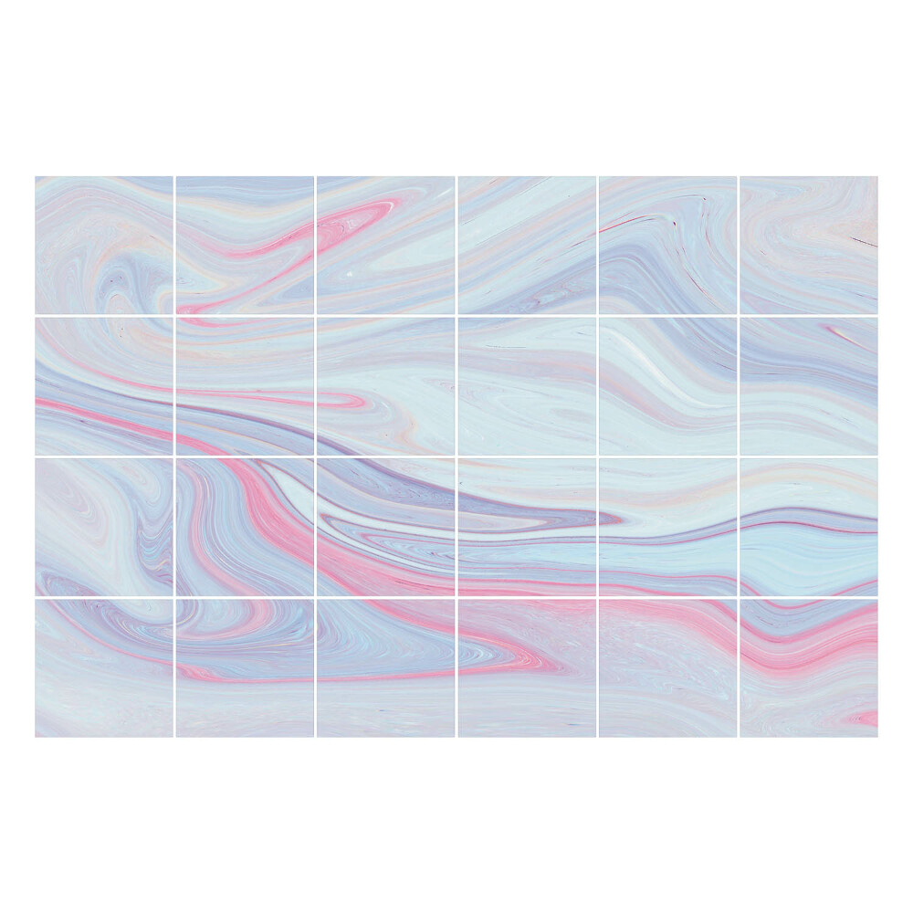 Samolepka na dlaždice Hladké vlny barev