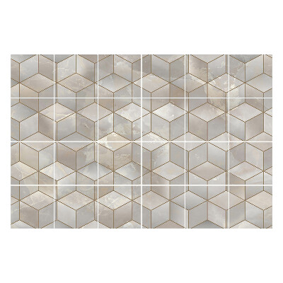 Samolepka na dlaždice Kubické motivy v aranžmá