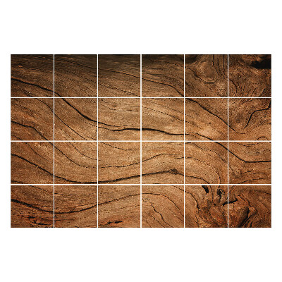 Samolepka na dlaždice Přirozené praskliny ve dřevě