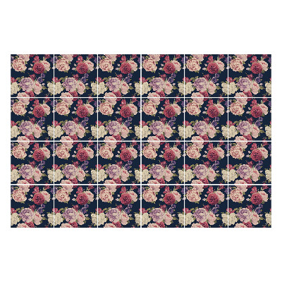 Nálepka na dlaždice Květinový motiv v aranžmá