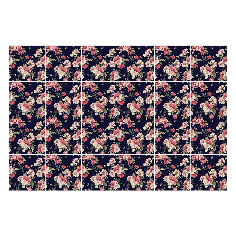 Nálepka na dlaždice Květiny v husté vazbě