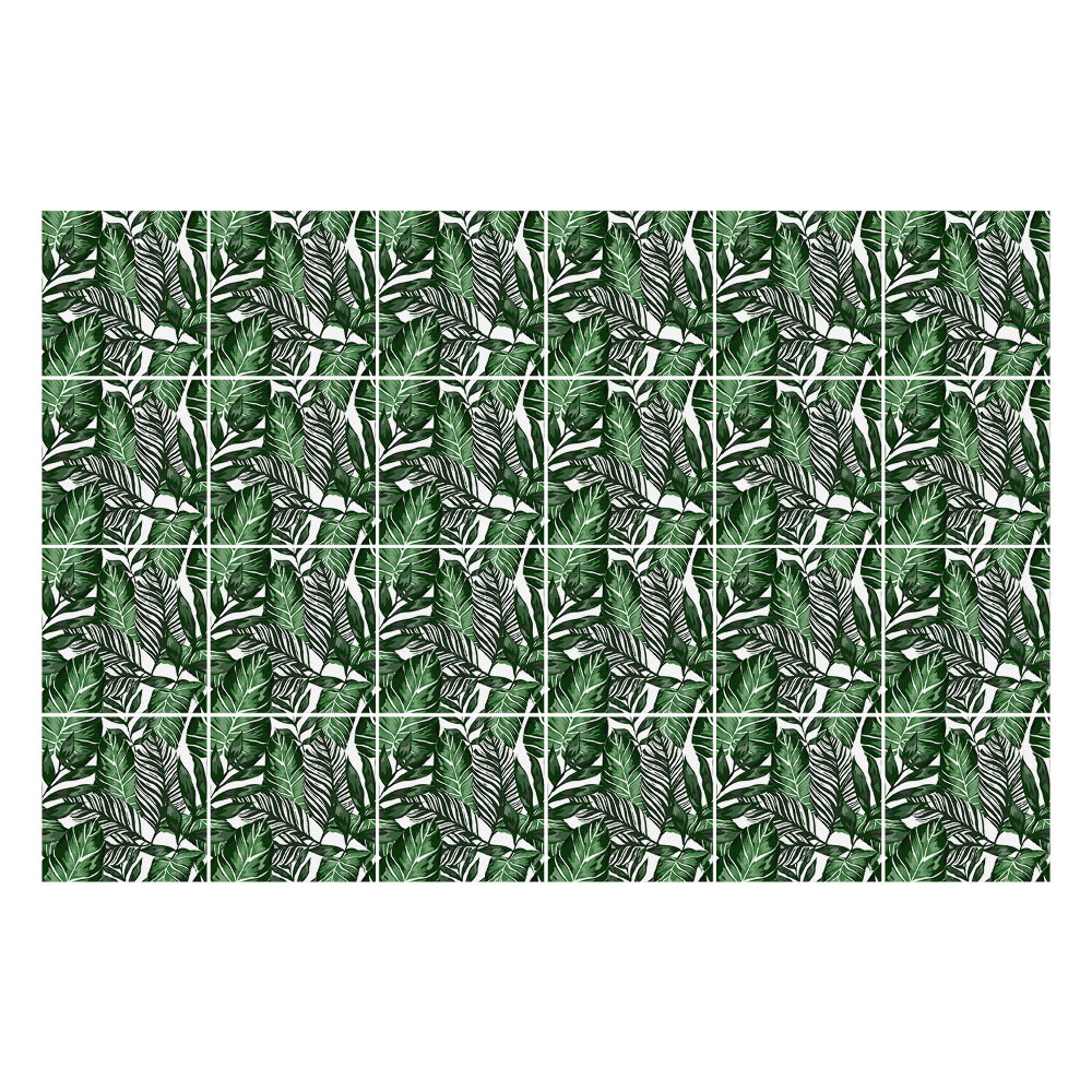 Nálepka na dlaždice Listy v tropickém stylu