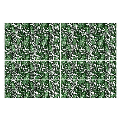 Nálepka na dlaždice Listy v tropickém stylu