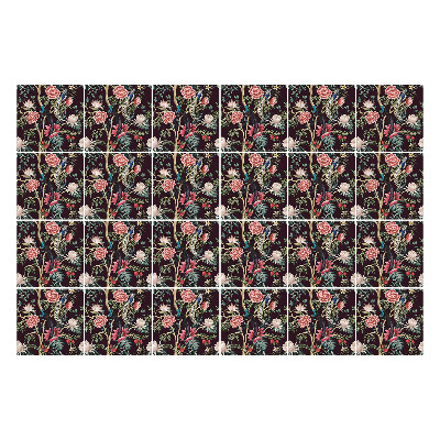 Samolepka na dlaždice Vertikální květinový motiv