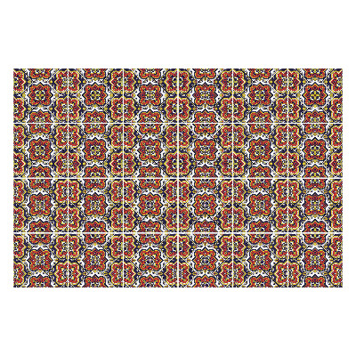 Nálepka na dlaždice Květinové ornamenty v lidovém stylu