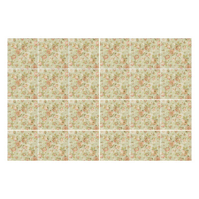 Nálepka na dlaždice Vintage květinový motiv