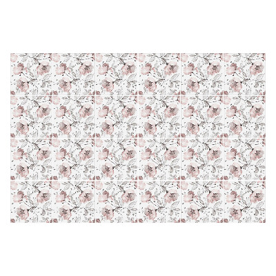 Samolepka na dlaždice Květinový motiv s listy