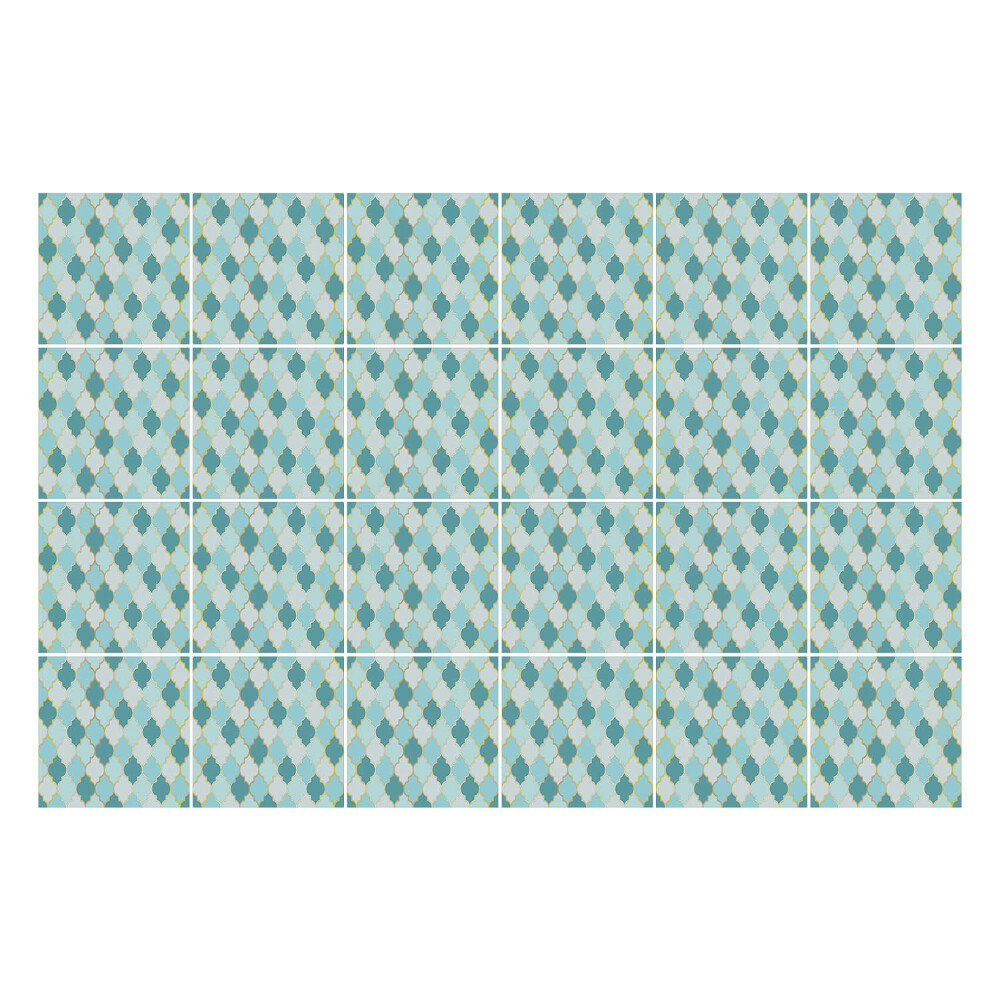 Samolepka na dlaždice Zkřížené tvary v mřížce