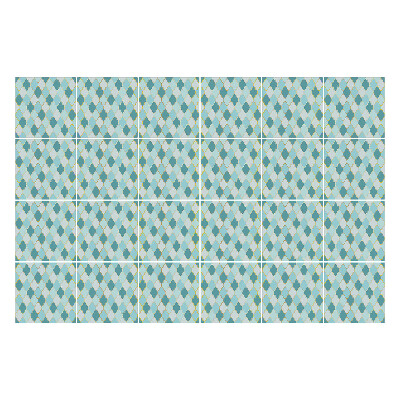 Samolepka na dlaždice Zkřížené tvary v mřížce