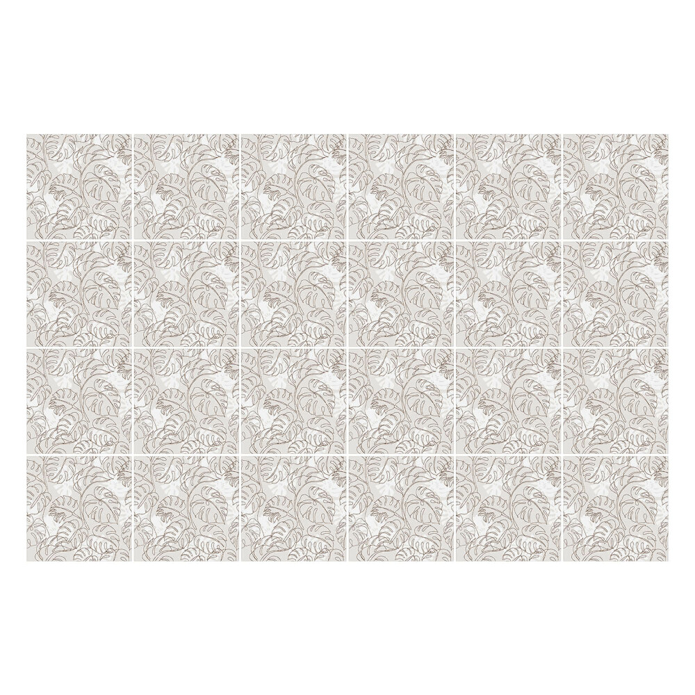 Samolepka na dlaždice Tropické listy v aranžmá