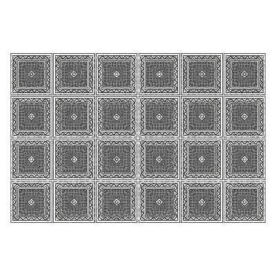 Samolepka na dlaždice Čtvercové dlaždice s ornamenty