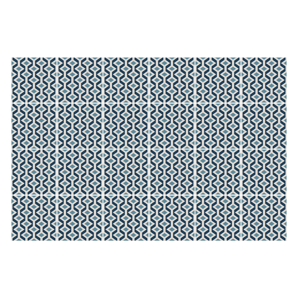 Samolepka na dlaždice Geometrické obrazce v mřížce