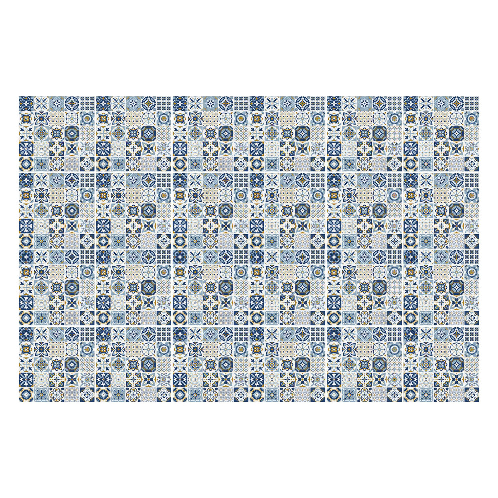 Samolepka na dlaždice Geometrie s květinovým motivem