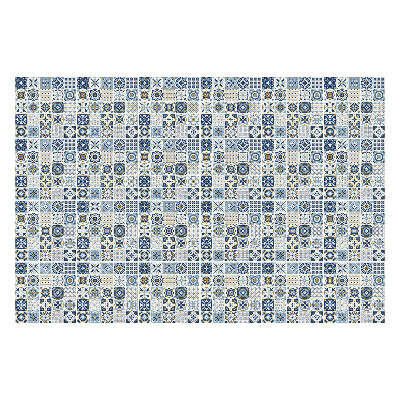 Samolepka na dlaždice Geometrie s květinovým motivem