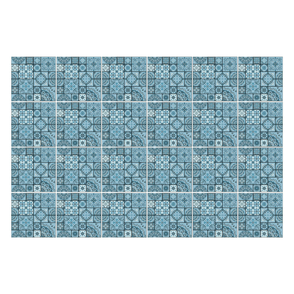 Nálepka na dlaždice Geometrické motivy v mřížce