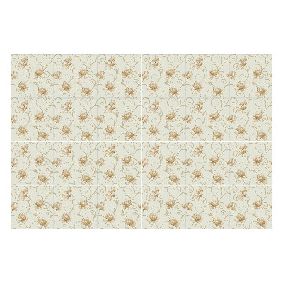 Samolepka na dlaždice Křehké květiny na pozadí